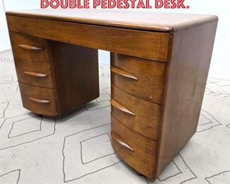 Lot 2043 Heywood Wakefield Double Pedestal Desk.