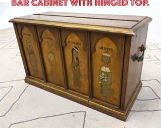 Lot 2053 Decorative 4 Seasons Bar Cabinet with Hinged Top.