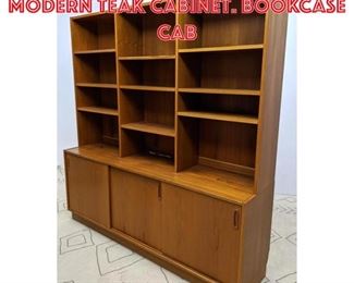 Lot 2057 Large ART FURN Danish Modern Teak Cabinet. Bookcase cab