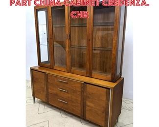 Lot 2062 LANE American Modern 2 Part China Cabinet Credenza. Chr