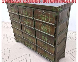 Lot 2066 Industrial Design Style Storage Cabinet. Intentional di
