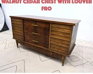 Lot 2084 LANE American Modern Walnut Cedar Chest with Louver Fro