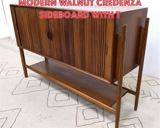 Lot 2086 DREXEL American Modern Walnut Credenza Sideboard with T