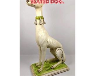 Lot 2089 Resin Sculpture of Seated dog.