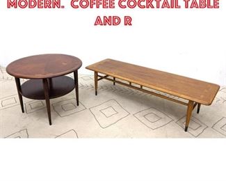 Lot 2096 2pcs LANE American Modern. Coffee Cocktail table and r