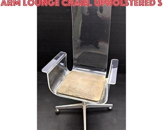 Lot 2103 Tall Back Lucite Swivel Arm Lounge Chair. Upholstered s