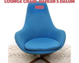 Lot 2106 Swedish Modern Swivel Lounge Chair. DAHLEN s DALUM Msd