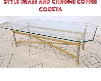 Lot 2116 Decorative Regency Style Brass and Chrome Coffee Cockta