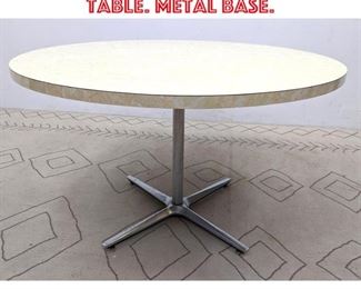 Lot 2153 Round Dinette Dining Table. Metal base.