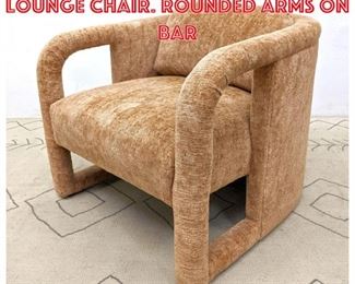 Lot 2159 Fully Upholstered Arm Lounge Chair. Rounded arms on bar