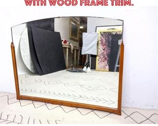 Lot 2168 Vintage Wall Mirror with Wood Frame Trim.