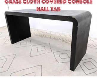 Lot 2191 Mid Century Modern Grass Cloth Covered Console Hall Tab
