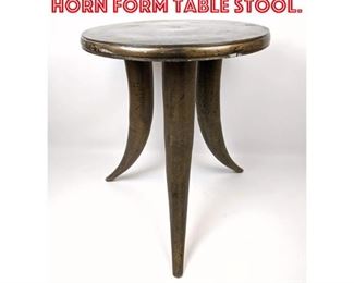 Lot 2192 Contemporary Metal Horn Form Table Stool.