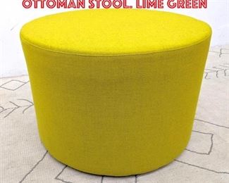 Lot 2193 OFS Brands Round Ottoman Stool. Lime Green