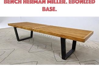 Lot 2202 GEORGE NELSON Slat Bench HERMAN MILLER. Ebonized base.