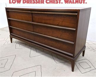 Lot 2216 LANE American Modern Low Dresser Chest. Walnut.