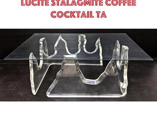 Lot 2240 Designer Modernist Lucite Stalagmite Coffee Cocktail Ta