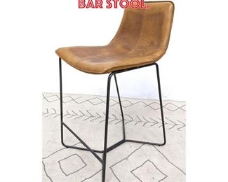 Lot 2246 Leather and Iron Bar Stool.