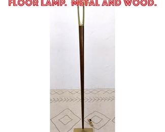 Lot 2260 Mid Century Modern Floor Lamp. Metal and Wood.