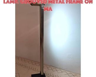 Lot 2261 80s Italian Style Floor Lamp. Grooved metal frame on ma