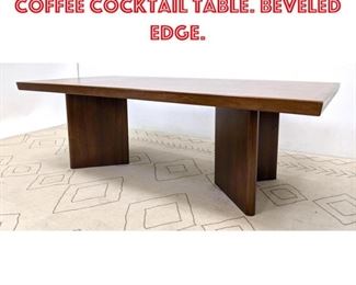 Lot 2265 Mid Century Modern Coffee Cocktail Table. Beveled edge.