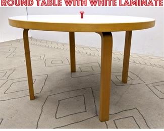 Lot 2270 ALVAR AALTO for ARTEK Round Table with White Laminate T