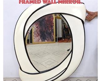 Lot 2284 Modernist Black White Framed Wall Mirror.