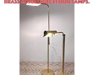 Lot 2286 2 Mid Century Modern Brass Adjustable Floor Lamps.