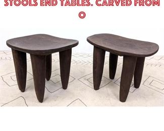 Lot 2288 Pr West African Senufo Stools End Tables. Carved from o