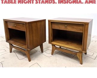 Lot 2290 Pair KENT COFFEY Side Table Night Stands. Insignia. Ame