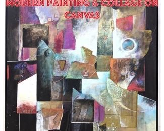 Lot 2293 Lg JAMES JURCO Post Modern Painting Collage on Canvas