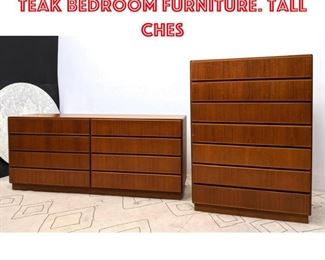 Lot 2297 KOMFORT Danish Modern Teak Bedroom Furniture. Tall Ches