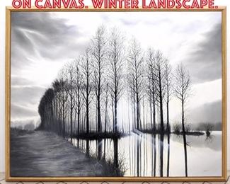 Lot 2298 TRONGSAK Oil Painting on Canvas. Winter Landscape.