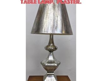 Lot 2309 Decorator Silver Finish Table Lamp. Plaster.