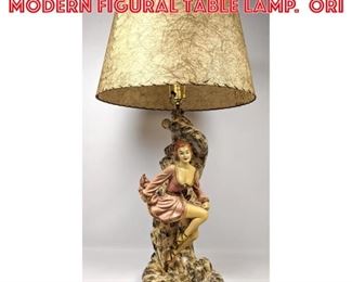 Lot 2310 Continental Art Co. 50s Modern Figural Table Lamp. Ori