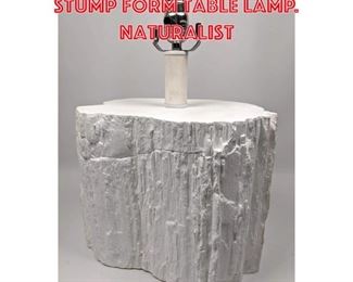 Lot 2313 Decorator White Tree Stump Form Table Lamp. Naturalist