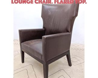 Lot 2326 Tall Back Leather Lounge Chair. Flared top.