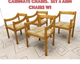 Lot 2327 VICO MAGISTRETTI Carimate Chairs. Set 4 Arm Chairs wi