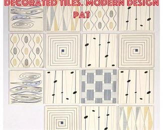 Lot 2329 15pcs RICHARD GINORI Decorated Tiles. Modern design pat