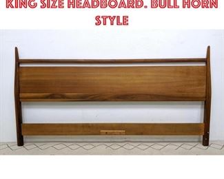 Lot 2332 Mid Century Modern King Size Headboard. Bull horn style