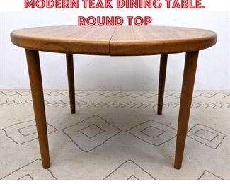 Lot 2340 VEJLE STOLE Danish Modern Teak Dining Table. Round Top