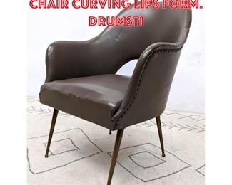 Lot 2344 Italian Modern Lounge Chair Curving Lips Form. Drumsti