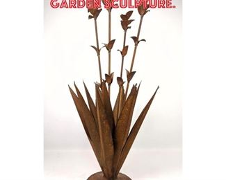 Lot 2357 Rusty Iron Flower Garden Sculpture.