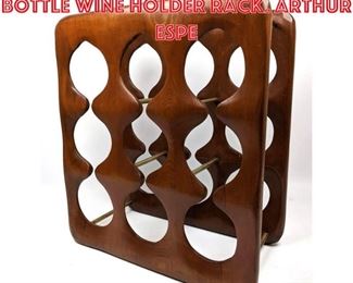 Lot 2358 Mid Century Modern Bottle Wine Holder Rack. Arthur Espe