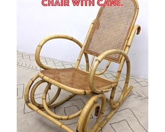 Lot 2363 Bent Bamboo Rocking Chair with Cane.
