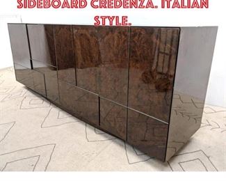 Lot 2365 High Glass Lacquer Sideboard Credenza. Italian Style.