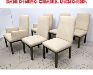 Lot 2367 6 Mastercraft Bronze Base Dining Chairs. Unsigned.