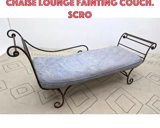 Lot 2369 Decorator Iron Frame Chaise Lounge Fainting Couch. Scro