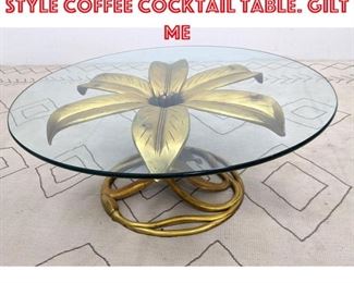 Lot 2372 Large ARTHUR COURT Style Coffee Cocktail Table. Gilt Me
