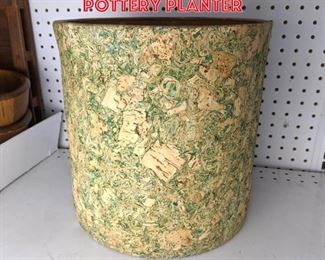 Lot 2457 Swirled corked covered pottery planter